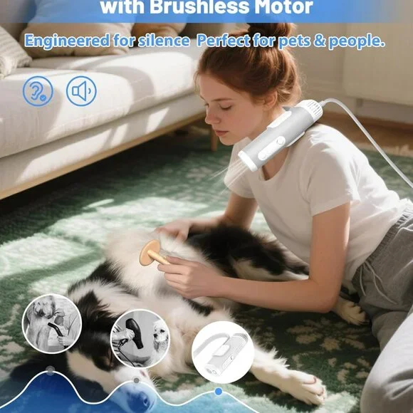 Pet Grooming Dog Hair Dryer Water Blowing Machine Neck Hanging Free Your Hands Grooming